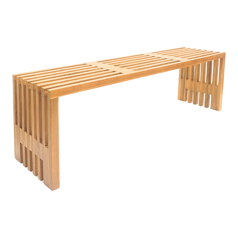 Παγκάκι Zen  teak ξύλο σε φυσική απόχρωση 140x35x48εκ - Pakobazaar