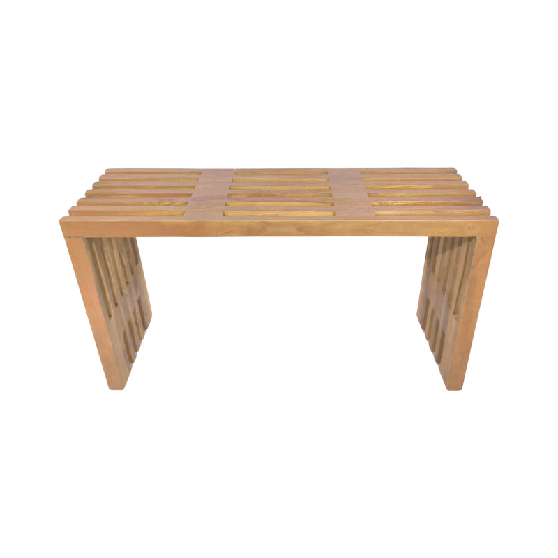 Παγκάκι Zen  teak ξύλο σε φυσική απόχρωση 90x30x48εκ - Pakobazaar