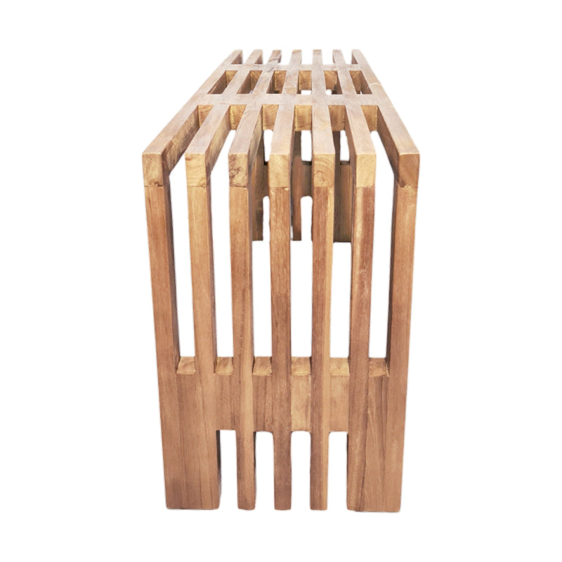 Παγκάκι Zen  teak ξύλο σε φυσική απόχρωση 90x30x48εκ - Pakobazaar