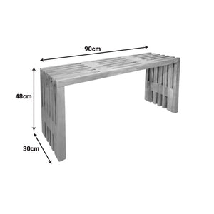 Παγκάκι Zen  teak ξύλο σε φυσική απόχρωση 90x30x48εκ - Pakobazaar