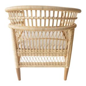 Πολυθρόνα Necorian paakoworld teak ξύλο με pe rattan σε φυσική απόχρωση και λευκό μαξιλάρι 80x70x87εκ - Pakobazaar
