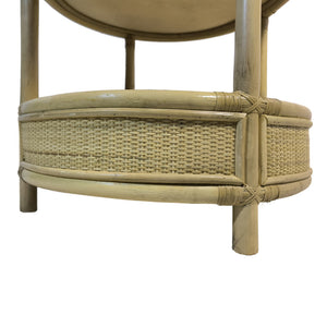 Βοηθητικό τραπέζι Moody  pe rattan σε φυσική απόχρωση Φ55x51εκ - Image 5