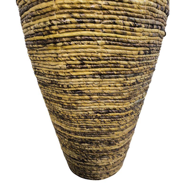 Διακοσμητικό βάζο Lerpon Inart banana rope σε φυσική απόχρωση Φ40x100εκ - Pakobazaar
