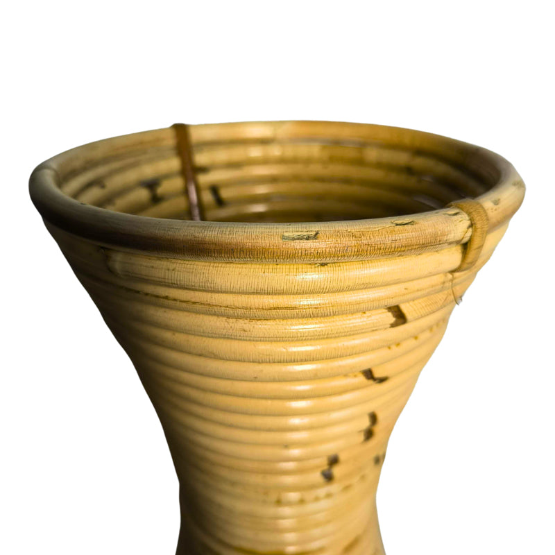 Βάζο Virnia Inart pe rattan σε φυσική απόχρωση Φ40x70εκ - Pakobazaar