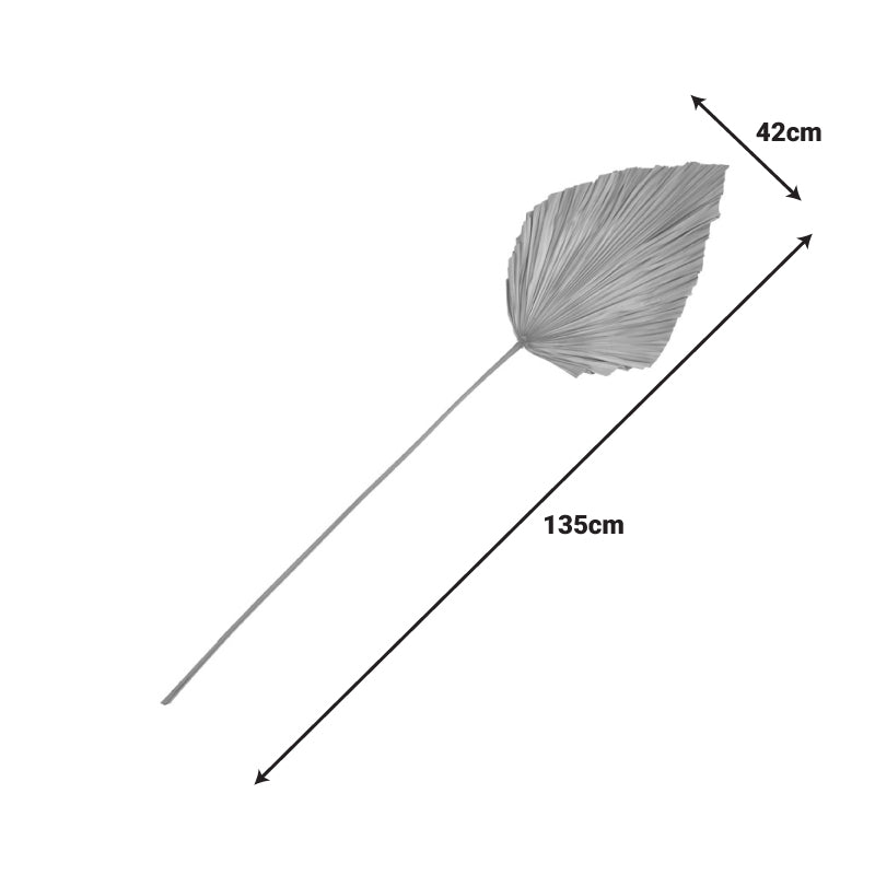 Διακοσμητικό φύλλο Walsy Inart palm leaf σε φυσική απόχρωση Υ135 εκ - Pakobazaar