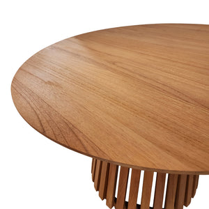 Τραπέζι Kenda I  mindi ξύλο σε φυσική απόχρωση Φ120x75εκ - Pakobazaar