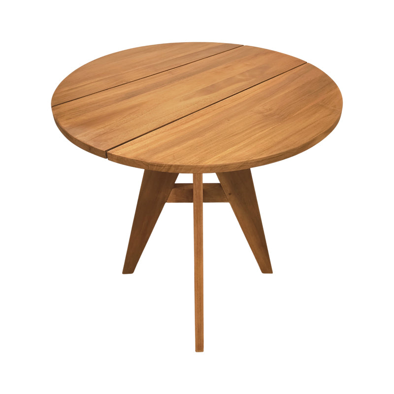 Τραπέζι Cadrada  teak ξύλο σε φυσική απόχρωση Φ70x76εκ