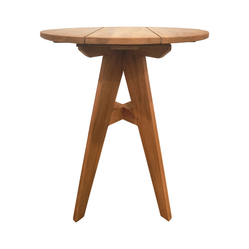 Τραπέζι Cadrada  teak ξύλο σε φυσική απόχρωση Φ70x76εκ