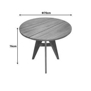 Τραπέζι Cadrada  teak ξύλο σε φυσική απόχρωση Φ70x76εκ