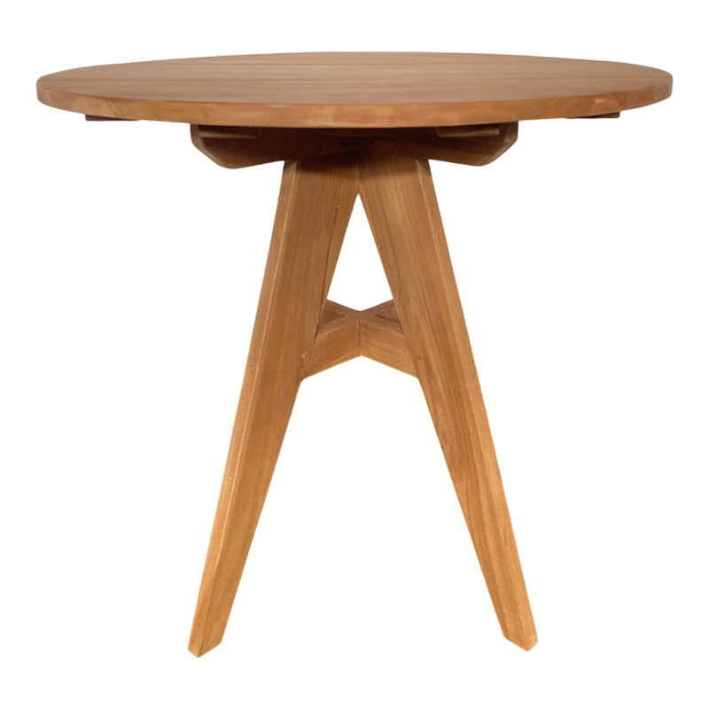 Τραπέζι Cadrada  teak ξύλο σε φυσική απόχρωση Φ80x76εκ - Pakobazaar