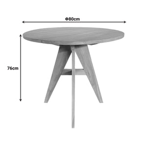 Τραπέζι Cadrada  teak ξύλο σε φυσική απόχρωση Φ80x76εκ - Pakobazaar