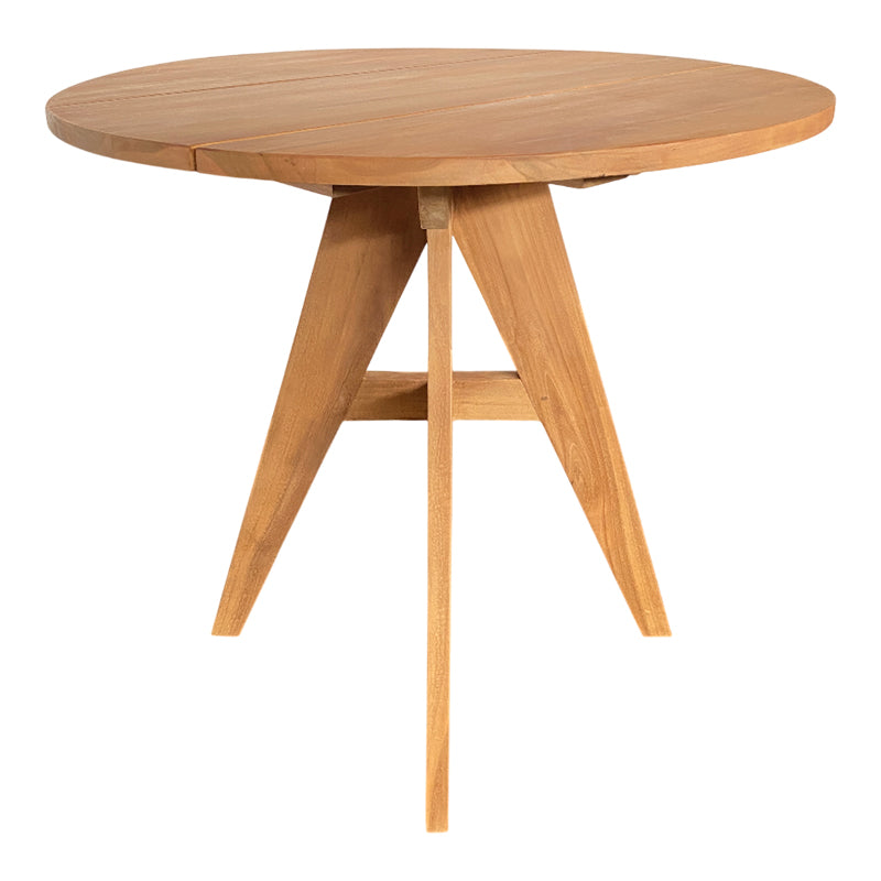 Τραπέζι Cadrada  teak ξύλο σε φυσική απόχρωση Φ80x76εκ - Pakobazaar