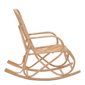 Κουνιστή πολυθρόνα Cormeny  rattan σε φυσική απόχρωση 68x109x103εκ - Image 4