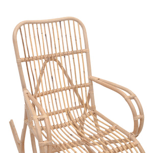 Κουνιστή πολυθρόνα Cormeny  rattan σε φυσική απόχρωση 68x109x103εκ - Image 7