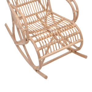 Κουνιστή πολυθρόνα Cormeny  rattan σε φυσική απόχρωση 68x109x103εκ - Image 8