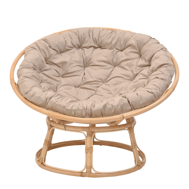 Πολυθρόνα Servey  rattan σε φυσική απόχρωση-μπεζ μαξιλάρι Φ115x58εκ - Image 5