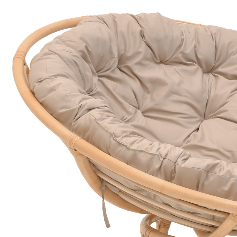 Πολυθρόνα Servey  rattan σε φυσική απόχρωση-μπεζ μαξιλάρι Φ115x58εκ - Image 7