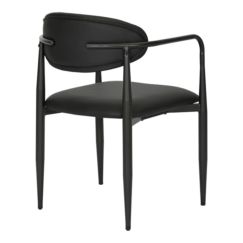 Πολυθρόνα Kalone  pu σε μαύρη απόχρωση 56x55x78εκ - Pakobazaar