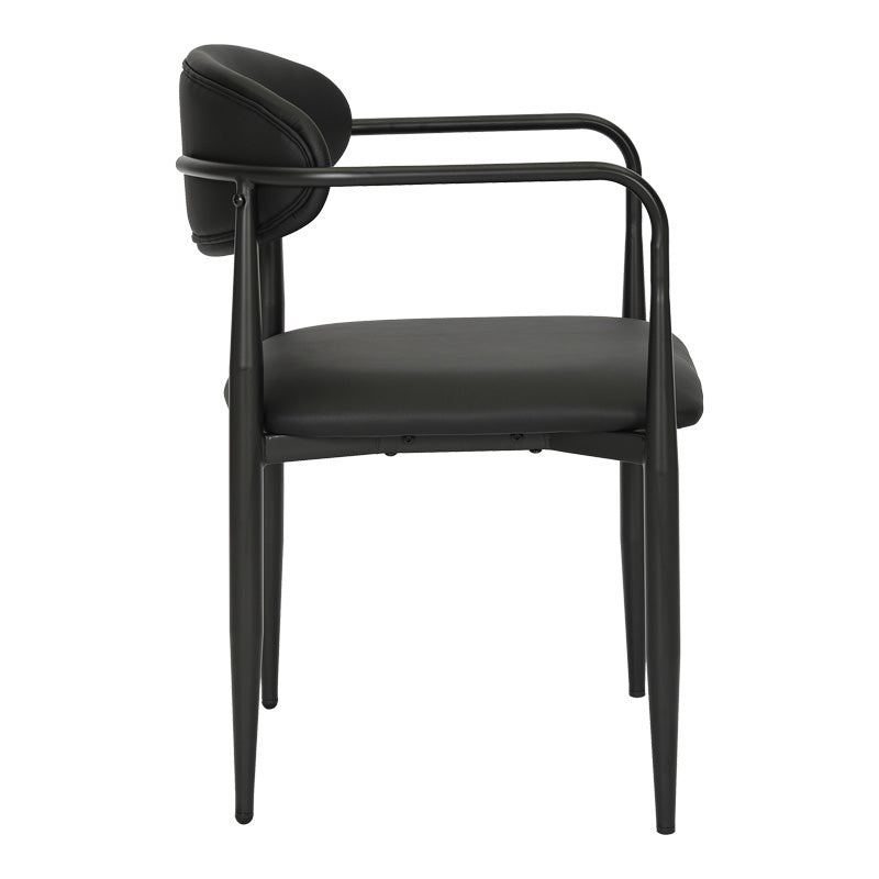 Πολυθρόνα Kalone  pu σε μαύρη απόχρωση 56x55x78εκ - Pakobazaar