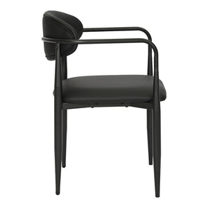 Πολυθρόνα Kalone  pu σε μαύρη απόχρωση 56x55x78εκ - Pakobazaar