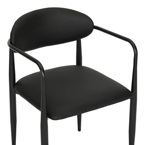 Πολυθρόνα Kalone  pu σε μαύρη απόχρωση 56x55x78εκ - Pakobazaar