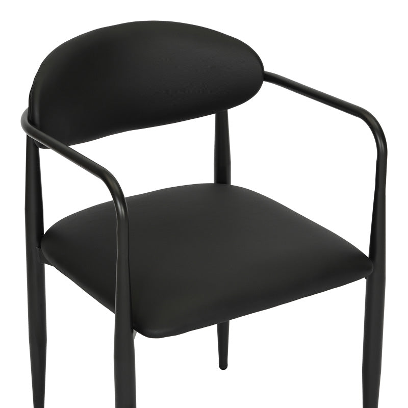 Πολυθρόνα Kalone  pu σε μαύρη απόχρωση 56x55x78εκ - Pakobazaar