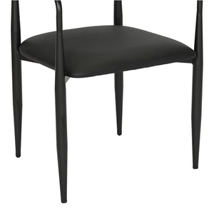 Πολυθρόνα Kalone  pu σε μαύρη απόχρωση 56x55x78εκ - Pakobazaar