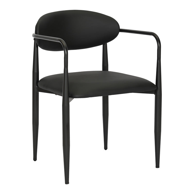 Πολυθρόνα Kalone  pu σε μαύρη απόχρωση 56x55x78εκ - Pakobazaar