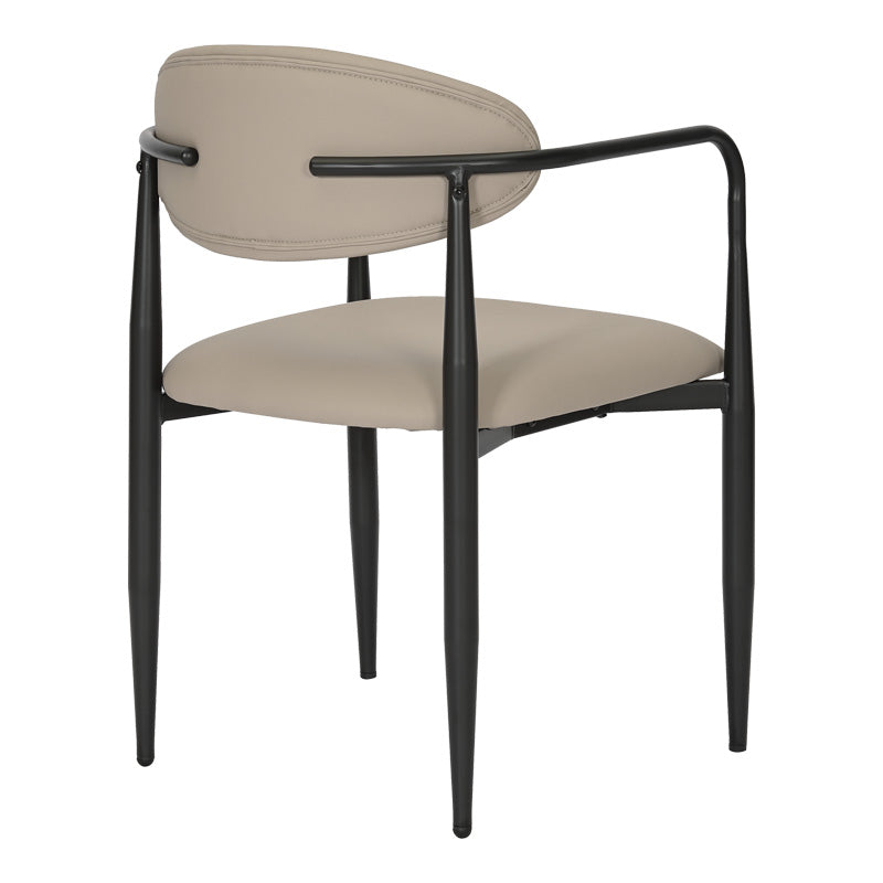 Πολυθρόνα Kalone  pu σε γκρι-μπεζ απόχρωση 56x55x78εκ - Pakobazaar