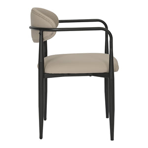 Πολυθρόνα Kalone  pu σε γκρι-μπεζ απόχρωση 56x55x78εκ - Pakobazaar