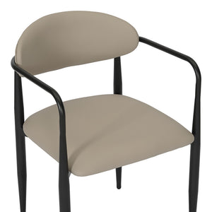 Πολυθρόνα Kalone  pu σε γκρι-μπεζ απόχρωση 56x55x78εκ - Pakobazaar