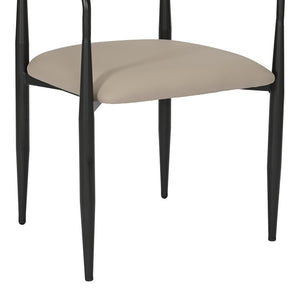 Πολυθρόνα Kalone  pu σε γκρι-μπεζ απόχρωση 56x55x78εκ - Pakobazaar