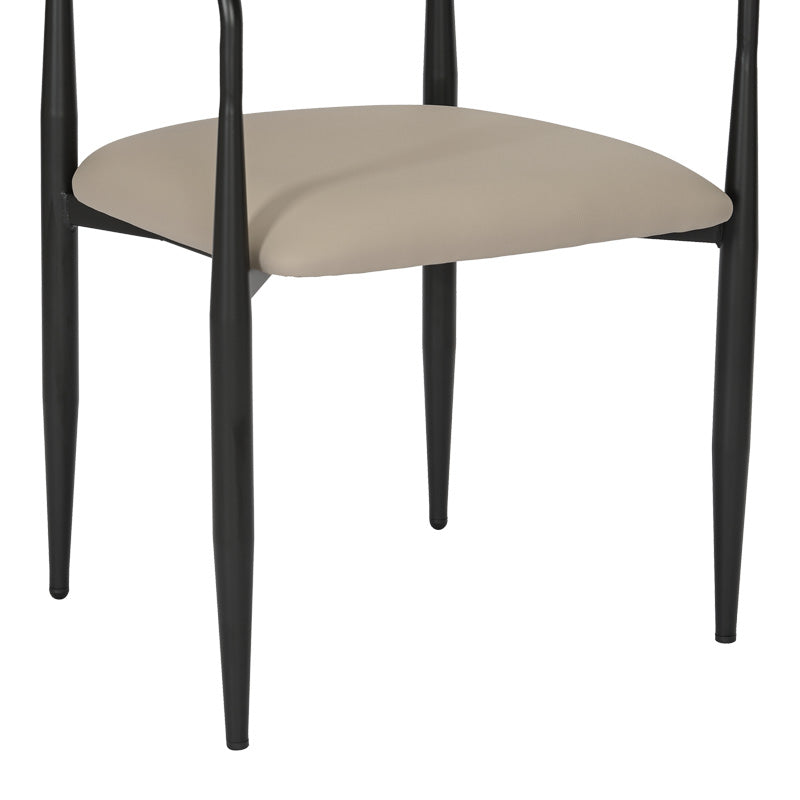 Πολυθρόνα Kalone  pu σε γκρι-μπεζ απόχρωση 56x55x78εκ - Pakobazaar