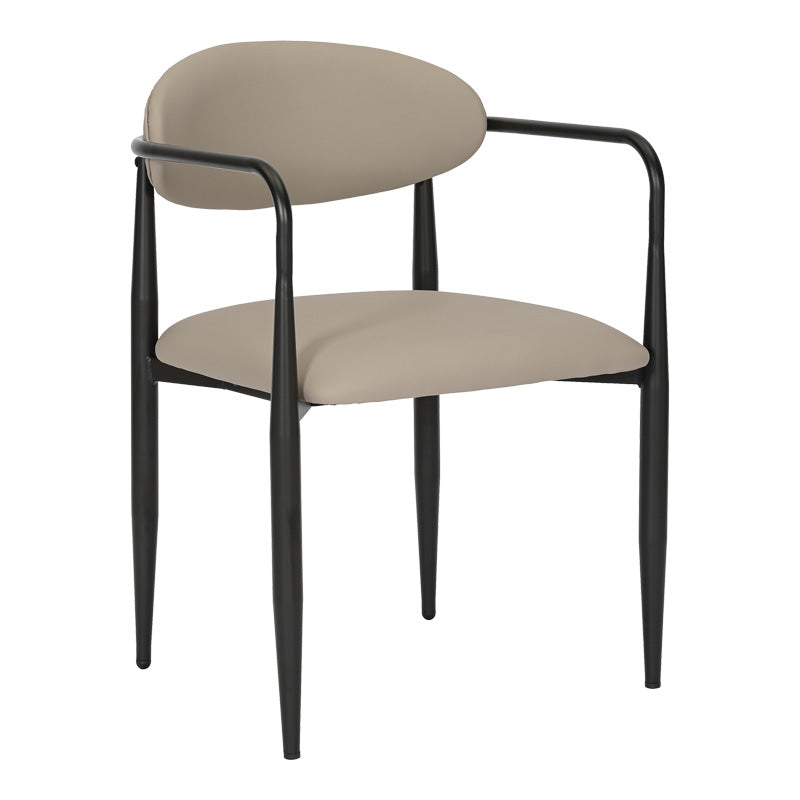 Πολυθρόνα Kalone  pu σε γκρι-μπεζ απόχρωση 56x55x78εκ - Pakobazaar
