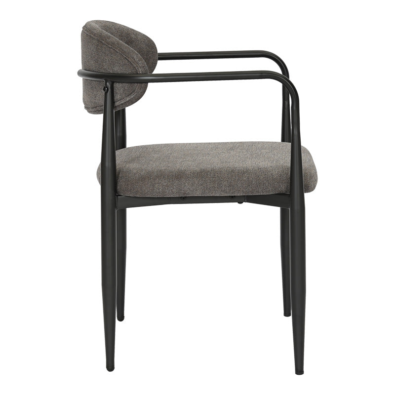 Πολυθρόνα Kalone  ύφασμα σε ανθρακί απόχρωση 56x55x78εκ