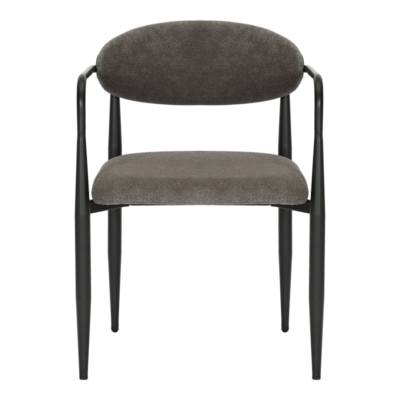 Πολυθρόνα Kalone  ύφασμα σε ανθρακί απόχρωση 56x55x78εκ