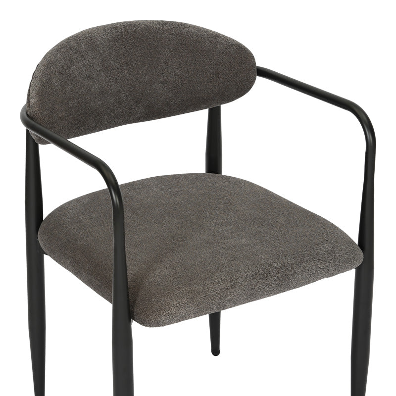 Πολυθρόνα Kalone  ύφασμα σε ανθρακί απόχρωση 56x55x78εκ - Pakobazaar