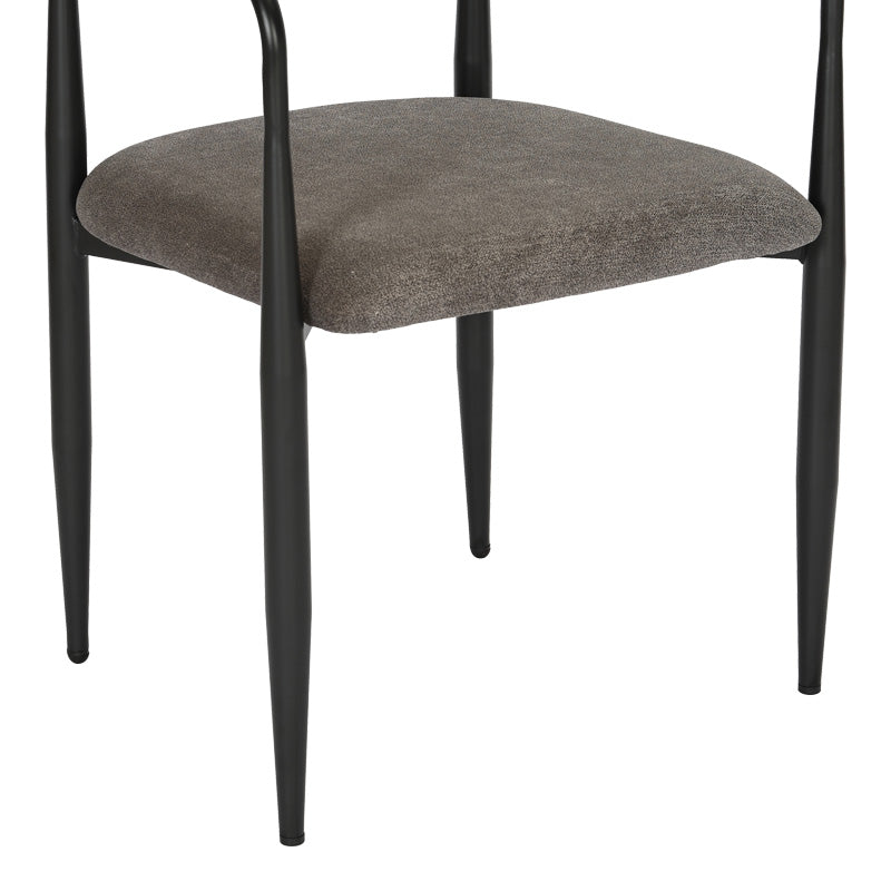 Πολυθρόνα Kalone  ύφασμα σε ανθρακί απόχρωση 56x55x78εκ