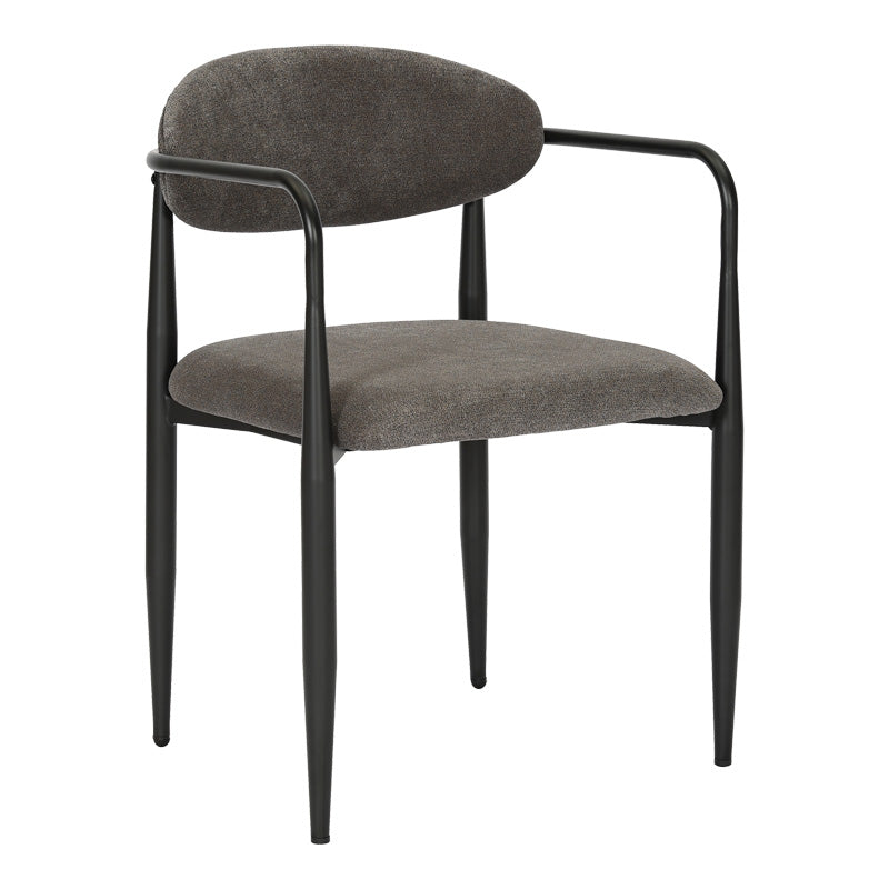 Πολυθρόνα Kalone  ύφασμα σε ανθρακί απόχρωση 56x55x78εκ - Pakobazaar