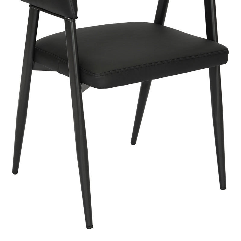 Πολυθρόνα Sezan  pu σε μαύρη απόχρωση 56x55x78εκ - Pakobazaar
