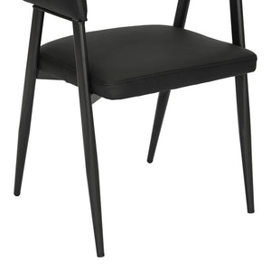 Πολυθρόνα Sezan  pu σε μαύρη απόχρωση 56x55x78εκ - Pakobazaar