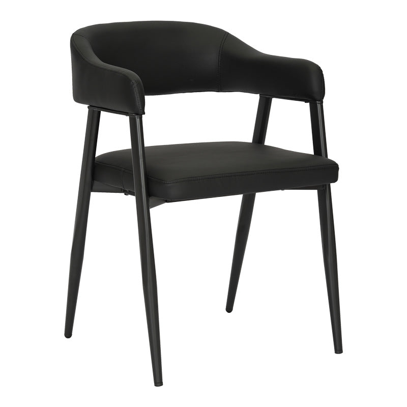 Πολυθρόνα Sezan  pu σε μαύρη απόχρωση 56x55x78εκ