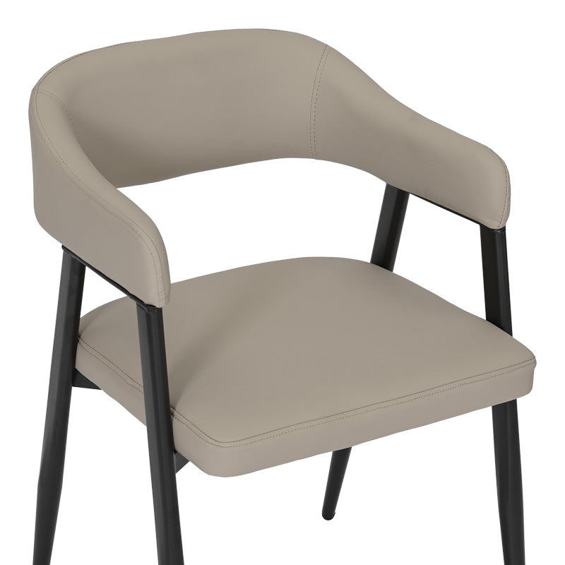 Πολυθρόνα Sezan  pu σε γκρι-μπεζ απόχρωση 56x55x78εκ - Image 7