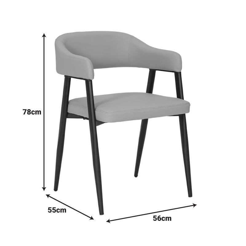 Πολυθρόνα Sezan  pu σε γκρι-μπεζ απόχρωση 56x55x78εκ - Image 9