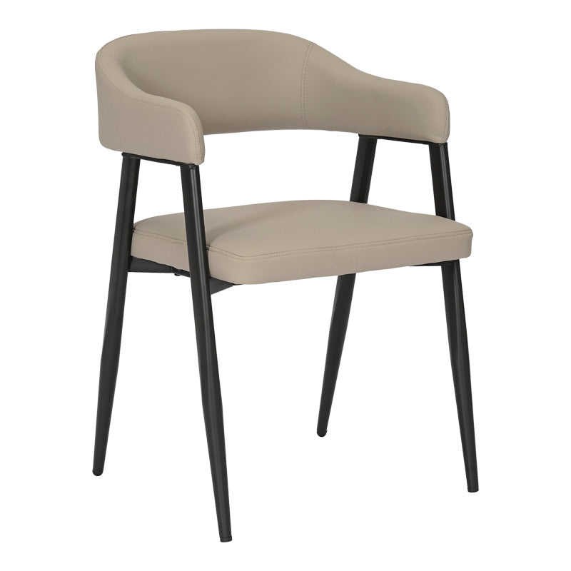 Πολυθρόνα Sezan  pu σε γκρι-μπεζ απόχρωση 56x55x78εκ - Image 1