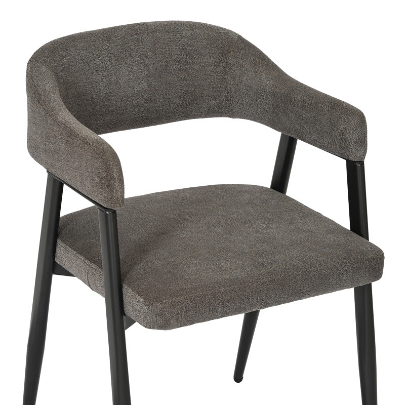 Πολυθρόνα Sezan  ύφασμα σε ανθρακί απόχρωση 56x55x78εκ - Pakobazaar