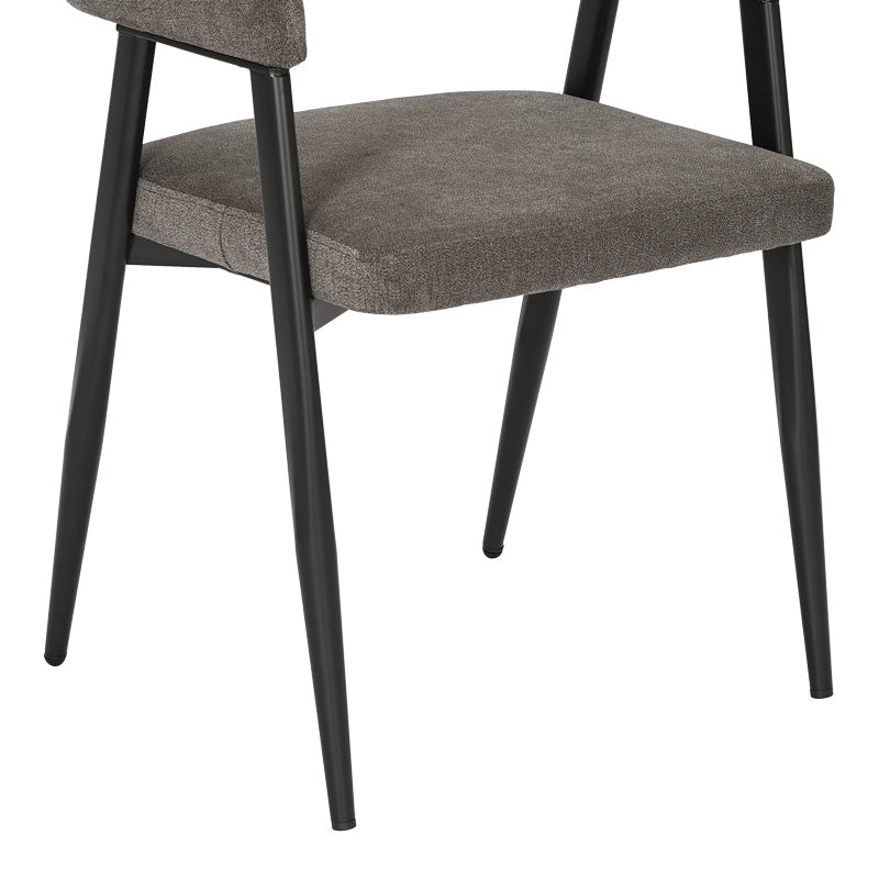 Πολυθρόνα Sezan  ύφασμα σε ανθρακί απόχρωση 56x55x78εκ - Pakobazaar