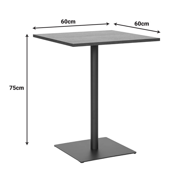 Τραπέζι Nerobian  mdf σε καρυδί απόχρωση 60x60x75εκ - Pakobazaar