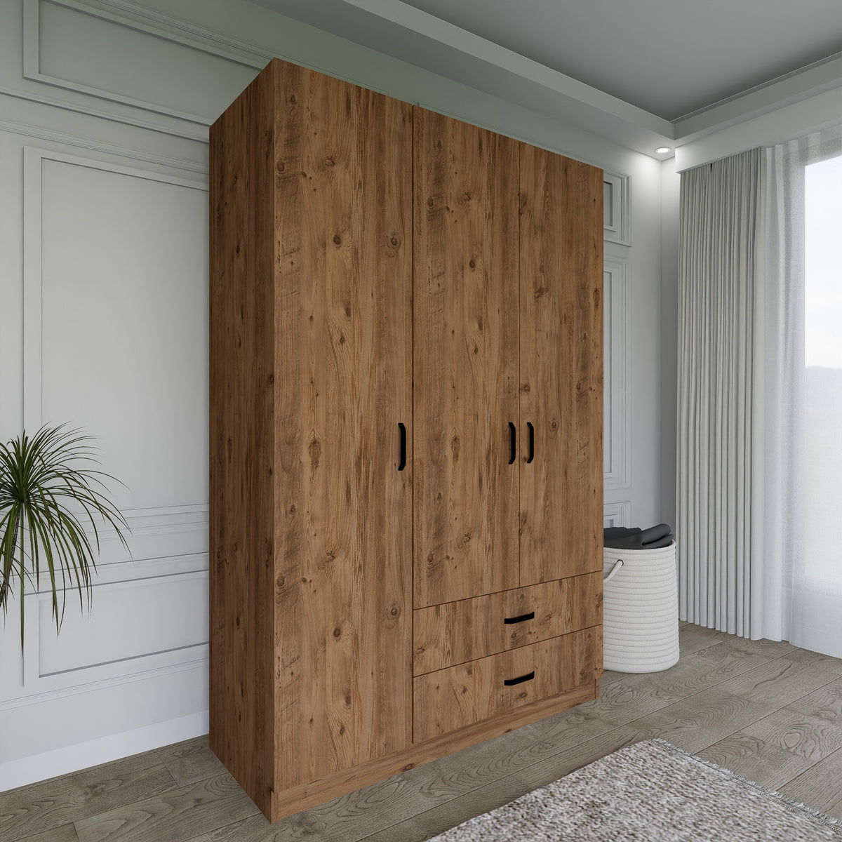 Ντουλάπα Agiofili Καρυδί 120x45x181 εκ. Μελαμίνης
