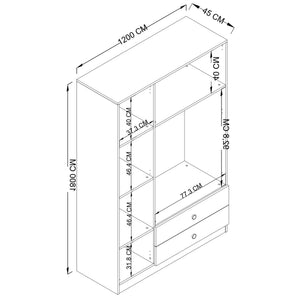 Ντουλάπα Agiofili Ματ Λευκό 120x45x181 εκ. Μελαμίνης